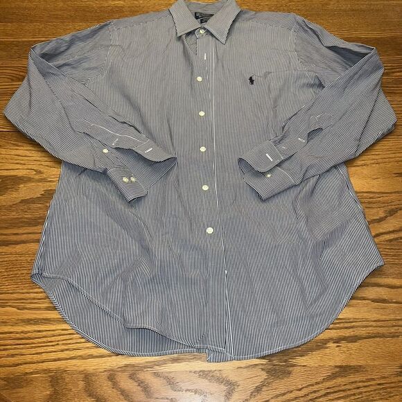 Polo By Ralph Lauren Andrew Striped Long Sleeve Dress Shirt Size 15.5 32/33 - Picture 1 of 3